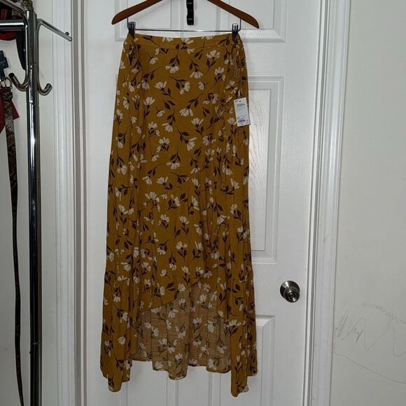 Sonoma womens Wrap Ruffle Maxi/Midi Hi-Low floral Skirt 4X NWT - Picture 3 of 10